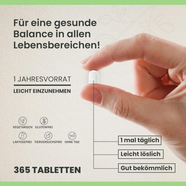 Multivitamin Tabletten - Vitamine für Frauen - 365 Tabletten 1 Jahres Vorrat - Laborgeprüft - Complete Your Body – Bild 2