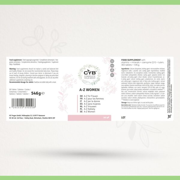 Multivitamin Tabletten - Vitamine für Frauen - 365 Tabletten 1 Jahres Vorrat - Laborgeprüft - Complete Your Body – Bild 6