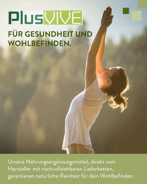 PlusVive Magnesiumcitrat Kapseln hochdosiert I 1x 180 Kapseln I 700mg Trimagnesiumdicitrat & 120mg reines Magnesium pro Kapsel I mit Papain & Spirulina I Nahrungsergänzungsmittel vegan & laborgeprüft – Bild 8