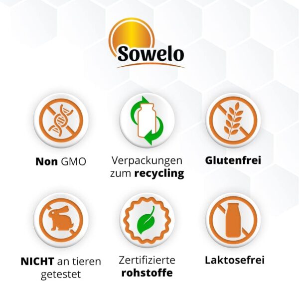 Sowelo Vitamin A D E K - 200 Tabletten I Entzündungshemmend und Anti-seborrhoische Eigenschaften I Unterstützt die Natürliche Immunität I Ohne unerwünschte Zusätze – Bild 3