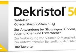 Dekristol 500 I.E. Vitamin D Tabletten für Kinder, Säuglinge und Erwachsene 100 Tabletten