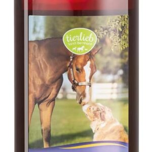 tierlieb Omega-3-6-9 Leinöl für Pferde & Hunde | Reich an ungesättigten essenziellen Fettsäuren | Mit natürlichem Vitamin E | 1 Liter