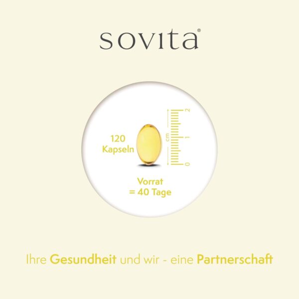 sovita | Omega-3 Fischöl Kapseln mit Vitamin E | Hochdosiert | Zellschutz & Herzgesundheit | 120 Kapseln – Bild 4