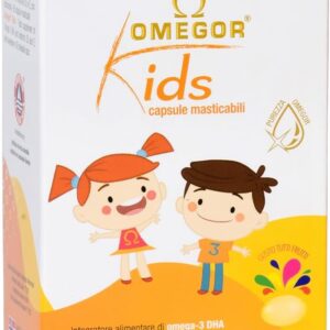 Omegor Kids| Fördert das Wachstum |Ab 3 Jahre | Höchste Auszeichnung für Fischölprodukte (5 Sterne IFOS) |mit Vitamin D3 und E | Praktische und geschützte Kapseln (60 Stück)