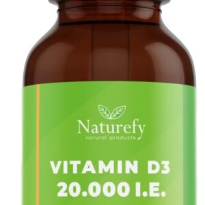 Vitamin D 20000 IE Tropfen - Vitamin D3 20.000 - vitamin d hochdosiert - 360 vegetarische Vit D Tropfen - Vitamin D3 aus Cholecalciferol