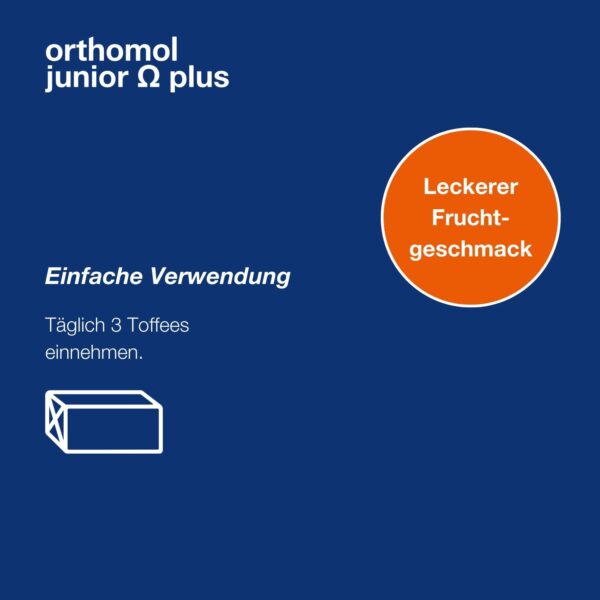 Orthomol junior Omega plus - mit Eisen als Beitrag zur normalen kognitiven Entwicklung von Kindern - mit Omega-3-Fettsäuren, Zink und B-Vitaminen, 30 St. Tagesportionen – Bild 4