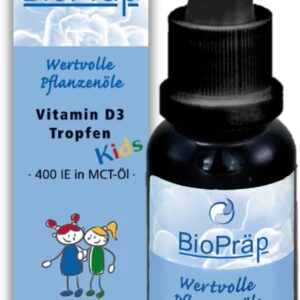BioPräp Vitamin D3 Tropfen Kids | 680 Tage | für Kinder und Säuglinge | 20 ml | Made in Germany | zertifizierte Produktion