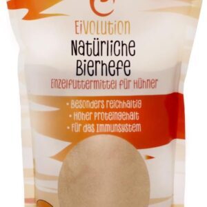 Eivolution Premium Reine Bierhefe 800g für Hühner - Probiergröße - Mauserhilfe, Vitamine & Mineralstoffe - Winterfutter & Multivitamin-Zusatz - Optimal für Hühner, Wachteln & andere Tiere