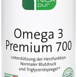 NICApur Omega 3 Premium 700 - Omega-3-Fettsäuren EPA + DHA - 60 Kapseln