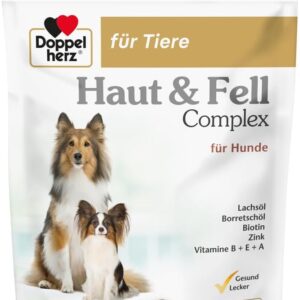 Doppelherz Haut und Fell Complex für Hunde – Mit wichtigen Omega-3 und Omega-6 Fettsäuren – 30 Chews