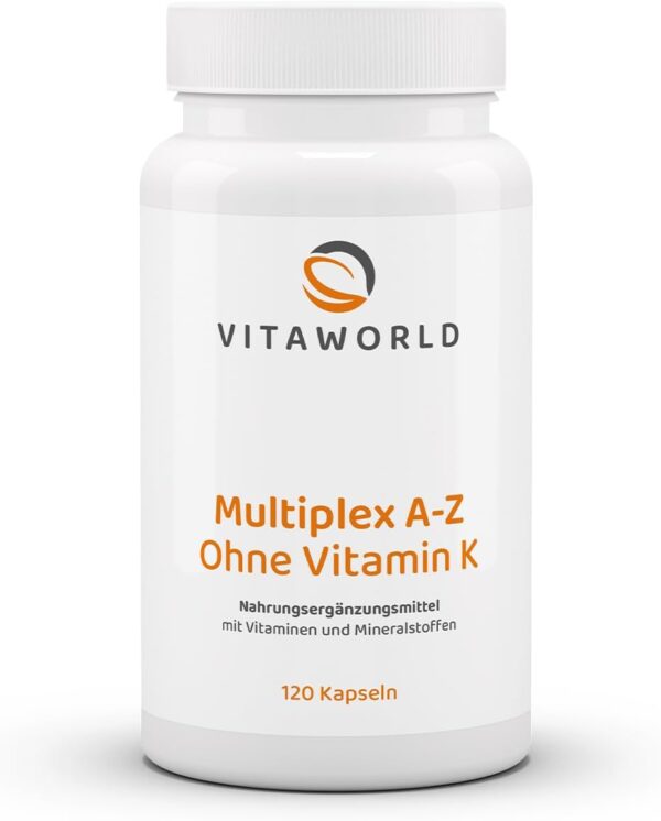 Vita World Multivitamin A-Z ohne Vitamin K 120 Kapseln Vegan Jodfrei Apotheken Herstellung