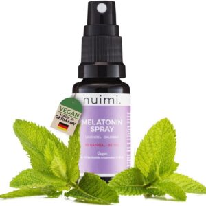 nuimi. Melatonin Spray | doppelt so stark wie vergleichbare Produkte | klinisch & wissenschaftlich bewiesen | angenehmer Geschmack | 110 Tage Vorrat | hohe Bioverfügbarkeit | vegan