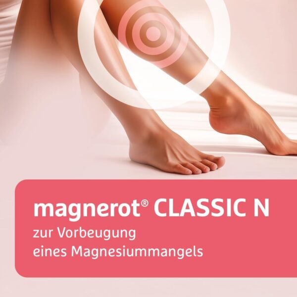 magnerot CLASSIC N Tabletten, 200 Stück: Magnesium gegen Muskel- und Wadenkrämpfe infolge von Magnesiummangel, Entspannung für Muskeln und Nerven mit Magnesiumorotat, unterstützt die Muskelfunktion – Bild 2