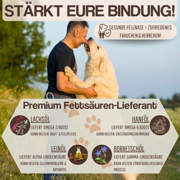 WEPO 3-6-9 Barf Hunde-Öl Premium-Qualität - 100% natürliches Omega 3 6 9 Fell- Haut- Haar- Öl 500ml – Bild 5
