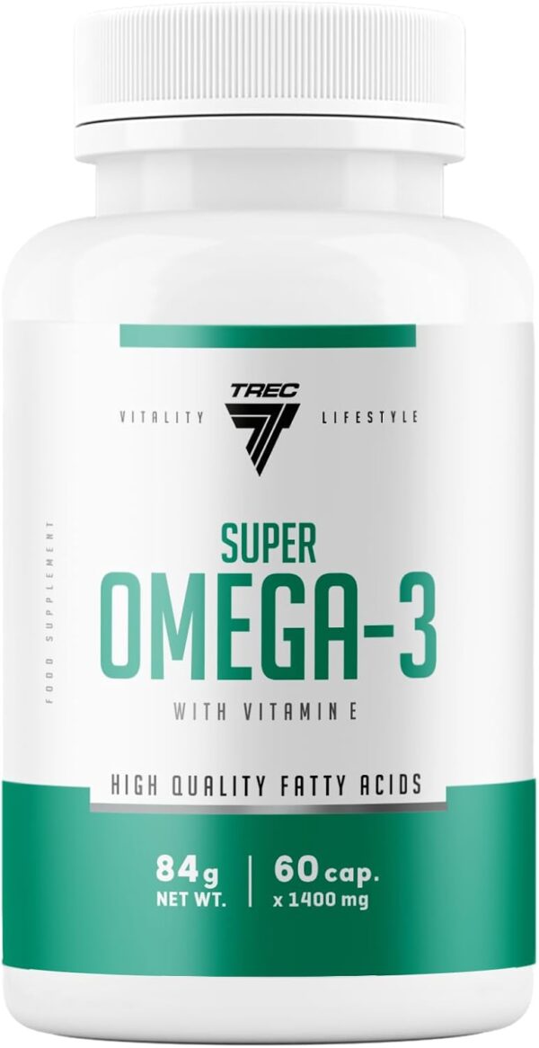 Trec Nutrition Super Omega 3 essentielle Fettsäure Supplement Vitamine Mineralien Diät Ernährung Sport 60 Kapseln