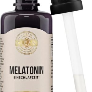 I-like-it-Clean® - Melatonin Tropfen - (50 ml) - 0,5 mg Melatonin pro Tropfen - ohne Alkohol, vegan, laborgeprüft, ohne unerwünschte Zusatzstoffe - geschmacksneutral - in Deutschland produziert