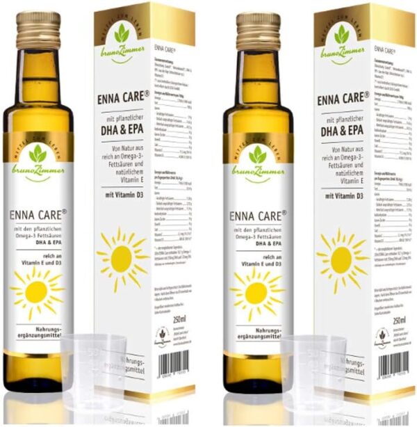ENNA Care® Ölmischung mit VITAMIN D3, DHA + EPA - 2 Flaschen 250 ml MZL- Nahrungsergänzung