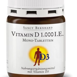 Sanct Bernhard Vitamin D 1.000 I.E. Mono - 250 Tabletten, 1er Pack (1 x 63 g)