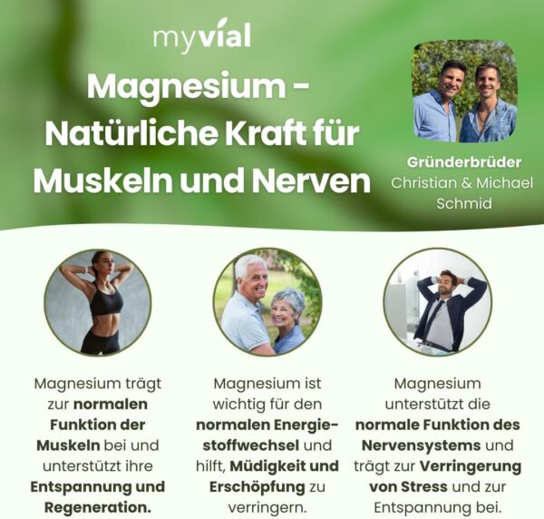 Premium Magnesium Komplex hochdosiert Kapseln 180 Stück, 435mg elementares Magnesium pro Tagesdosis aus 5 hochwertigen Verbindungen vegan ohne Zusätze plastikfrei verpackt aus Deutschland – Bild 2