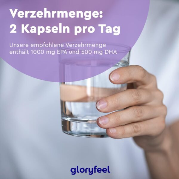 Omega 3 Kapseln - Hochdosiert mit 2000mg Fischöl, 1000mg EPA & 500mg DHA pro Tagesdosis (in Triglycerid-Form) - Essentielle Fettsäuren aus Anchovis - Laborgeprüft in Deutschland hergestellt – Bild 7