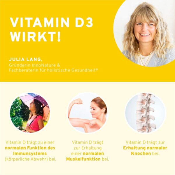 Vitamin D3 (Cholecalciferol) 1.750 Tropfen (1000 I.E. / 25µg) 50ml Flasche. Natives Olivenöl mit Vitamin D3 aus Flechten. Laborgeprüft, hohe Verwertbarkeit, hochdosiert, vegan und hergestellt in DE. – Bild 2