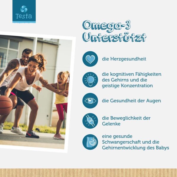 Omega 3 Vegan Algenöl – Hochdosiert 325mg DHA + 150mg EPA pro Kapsel - Nur 1 Kapsel pro Tag - Unterstützt Herz, Gehirn und Augen - Pflanzliches Omega 3 aus Algenöl - 60 Kapseln – Bild 4