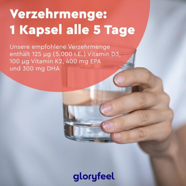 Vitamin D3 K2 Omega 3-5000 IE + K2VITAL® + 1000mg Fischöl Triglyceride Form (DHA + EPA) - 99,7+% All-Trans Vitamin K2 MK7 - Hochdosiert, laborgeprüft in Deutschland hergestellt – Bild 7