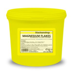 Magnesium Flakes aus dem Toten Meer 4kg – Magnesiumkristalle aus Magnesiumchlorid – 100% Naturprodukt - u.a. zur Herstellung von Magnesiumöl, Magnesium Spray, Magnesium Fußbad, Magnesium Vollbad uvm