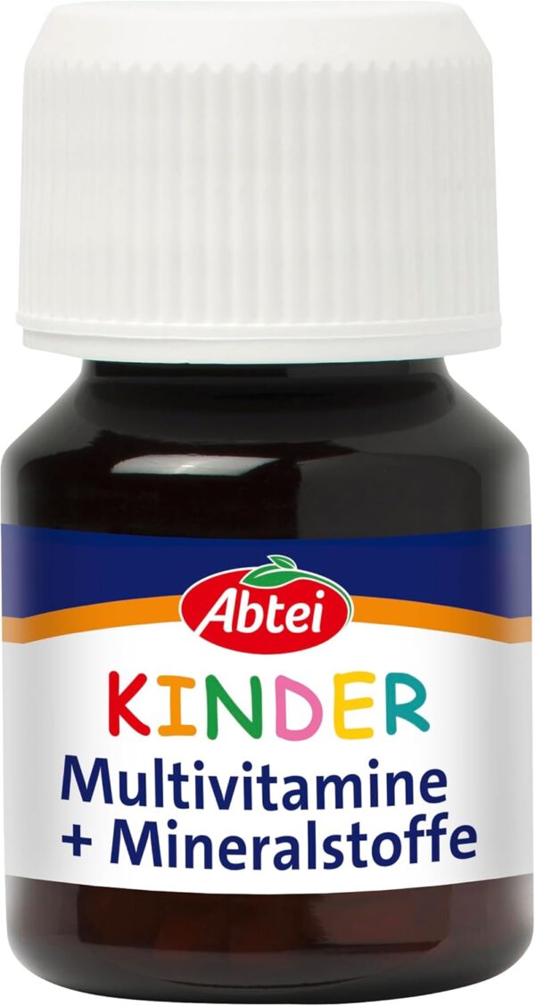 Abtei Kinder Multivitamine + Mineralstoffe - Für ein gesundes Aufwachsen* von Kindern - Ab 3 Jahren - Mit 21 wichtigen Nährstoffen - Glutenfrei, Laktosefrei, Gelatinefrei - 75 Schmelztabletten – Bild 2