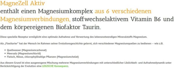 Magnesium Hochdosiert Kapseln - MagneZell Aktiv, Magnesium Komplex Vegan - 120 Magnesium Pulver Kapseln, Mit Vitamin B6 und Taurin - Zelltuning Magnesium Ohne Zusatzstoffe aus Deutschland – Bild 6