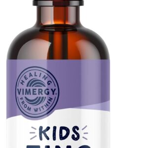 Vimergy Zink Tropfen Testgröße – Flüssiges Zink Hochdosiert – Antioxidans – Kein Raffinierter Zucker – Glutenfrei ohne Gentechnik Koscher Vegan Keto/Paleo Ernährung Geeignet (Kids - 55 mL)