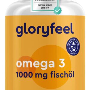 Omega 3 400 Kapseln (+1 Jahr) - 1.000 mg Fischöl pro Kapsel - Essentielle Omega 3 Fettsäuren mit EPA & DHA - Nachhaltiger Fischfang, Laborgeprüft, ohne Zusätze in Deutschland hergestellt