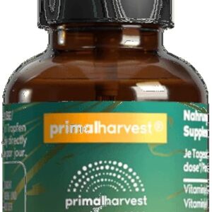 Primal Vitamin D3 & K2 Tropfen von Primal Harvest - Nahrungsergänzungsmittel-Multivitamintropfen mit MCT-Öl, flüssiges Vitamin mit Tropfflasche, für Männer und Frauen, 980 Tropfen.