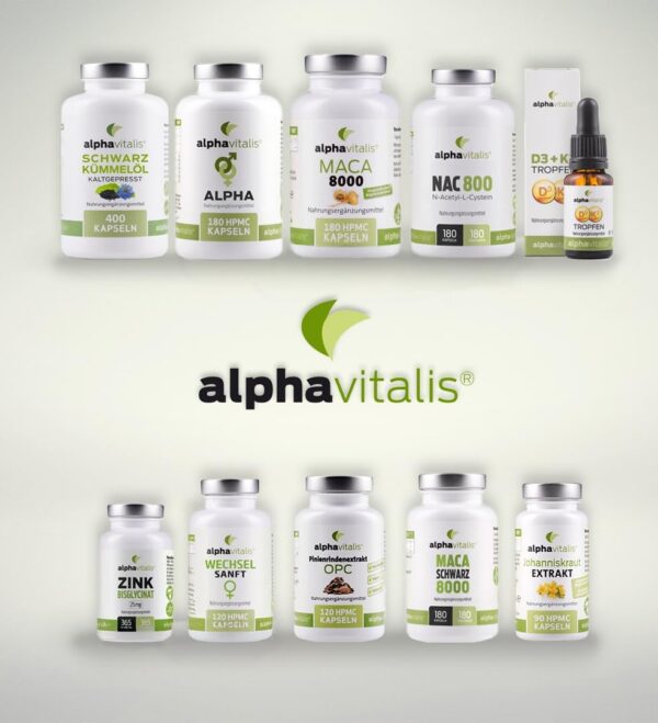 Vitamin D3 K2 Tropfen optimal dosiert - 1000 IE - K2 aus MK7 99,7% ALL TRANS in MCT-Öl für optimale Aufnahme - 15ml - optimale Bioverfügbarkeit - alphavitalis Nahrungsergänzungsmittel – Bild 8