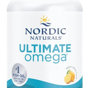 Nordic Naturals, Ultimate Omega, 60 glutenfreie Softgels, 1280mg Omega-3 je Dosis, Sojafrei, GMO frei, Zitronengeschmack
