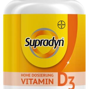 Supradyn Vitamin D Tabletten 2000 IE hochdosiert (50 μg) - Vitamin D3 zur Unterstützung des Immunsystems und der Knochengesundheit* - 365 Tabletten für einen Jahresvorrat