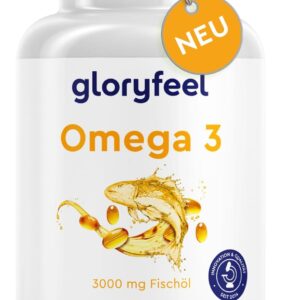 Omega 3 Kapseln Hochdosiert - 3000mg Fischöl (Triglycerid-Form) - 240 Kapseln mit Vitamin E (Antioxidans) zur idealen Ergänzung von EPA & DHA - Reines Omega3 Fischöl – Laborgeprüft