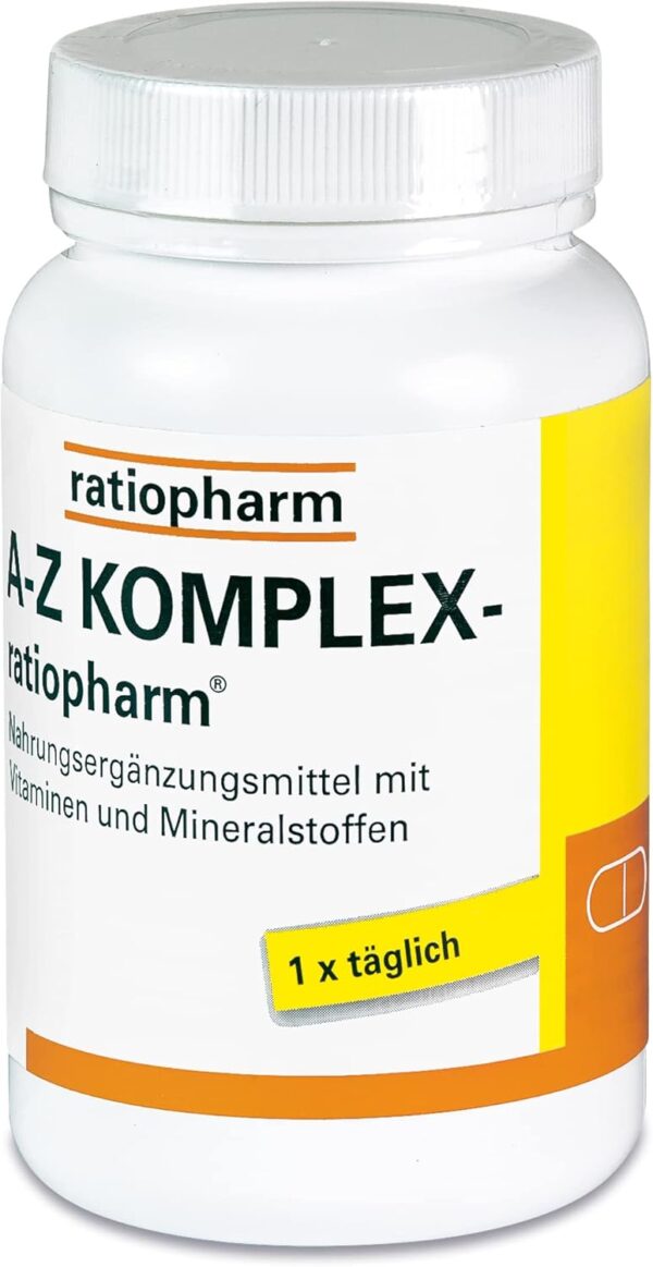 A-Z Komplex-ratiopharm Tabletten: Rundum gut versorgt - 23 essentielle Vitamine und Mineralstoffe zur gezielten Versorgung, 100 Tabletten
