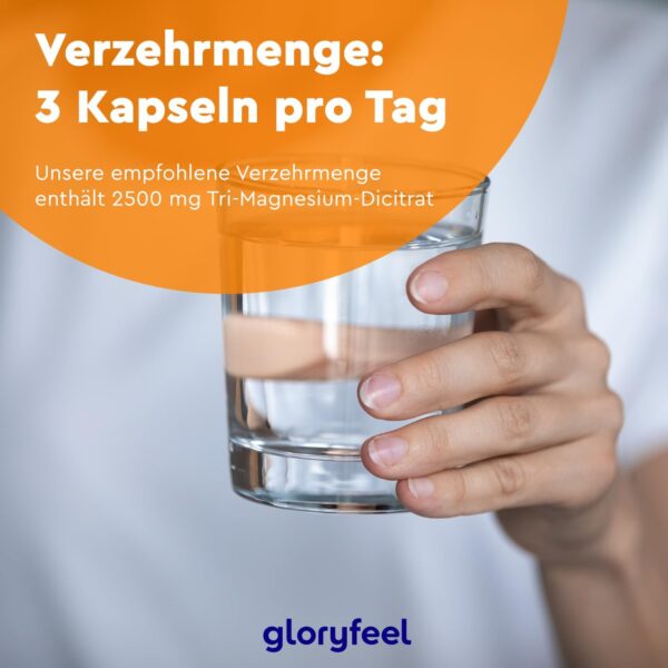 Magnesiumcitrat Kapseln - 2500mg, davon 400mg elementares Magnesium pro Tag - 210 Kapseln Tri-Magnesium Dicitrat Hochdosiert - Vegan, laborgeprüft, ohne Zusätze in Deutschland hergestellt – Bild 6