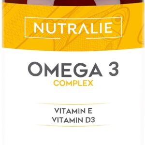 Omega 3 2000mg + Vitamine D3 und E | 1250mg EPA-DHA pro Dosis | Hochkonzentriertes Fischöl 60 Kapseln | Nutralie