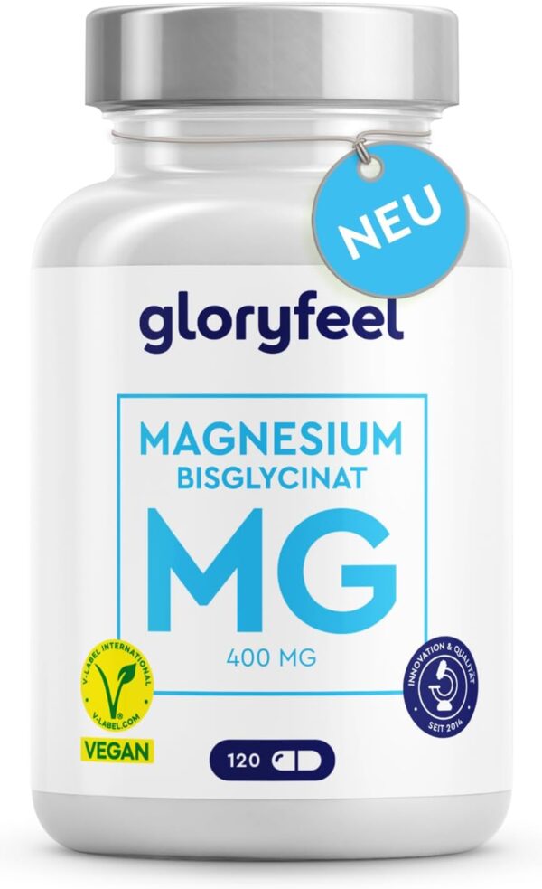Magnesium Bisglycinat Hochdosiert - Für Muskeln, Knochen und Elektrolytgleichgewicht - Höchste Bioverfügbarkeit - 120 Kapseln Magnesium Glycinat ohne Zusätze - Vegan & Laborgeprüft