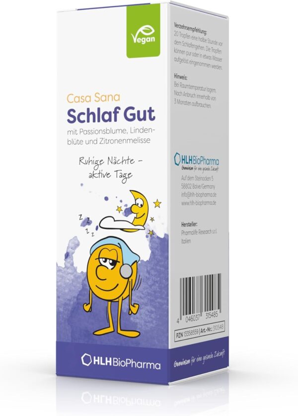 Casa Sana Schlaf Gut, 30 ml - Für einen erholsamen Schlaf und eine gesunde Entwicklung - Bei Einschlaf- und Durchschlafproblemen