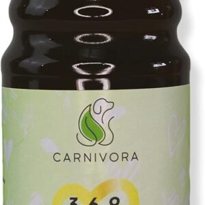 Carnivora Barf-Öl für Hunde: Omega 3 6 9 Complete Barf Öl + Vitamin E (in der Glasflasche) mit Lachsöl, Hanföl und Borretschöl (250ml Omega-3-6-9-Öl)