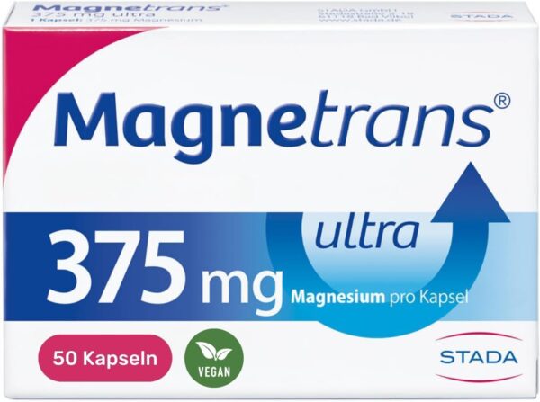Magnetrans ultra 375 mg Kapseln – Magnesiumkapseln für eine normale Muskel- und Nervenfunktion - 1 x 50 Kapseln