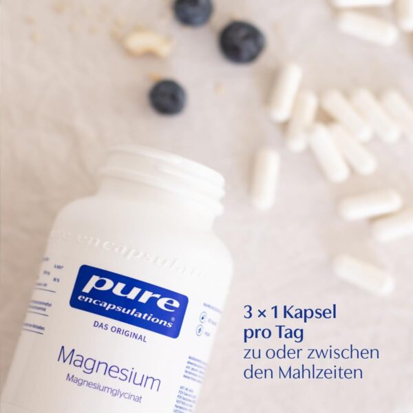 Pure Encapsulations - Magnesiumglycinat - gebunden an die Aminosäure Glycin wird Magnesium gut aufgenommen und toleriert - 90 vegane Kapseln – Bild 4