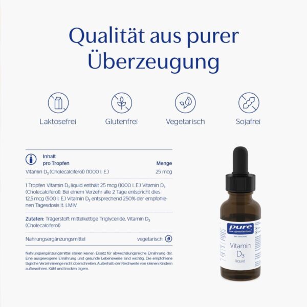 Pure Encapsulations - Vitamin D3 Liquid - für die ganzjährige Versorgung - 22.5ml – Bild 5