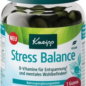 Kneipp Stress Balance Gummies - Mit Ashwaganda und Vitaminen B6 & B12- Kirsch-Geschmack - vegan - 30 Stück
