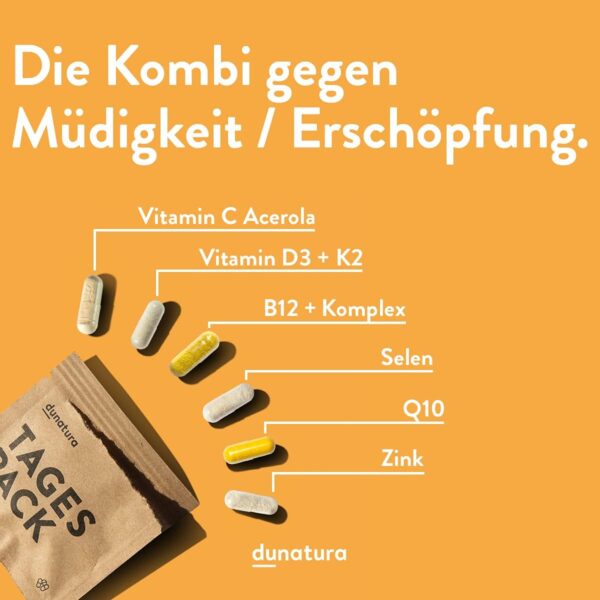dunatura Tagespacks Energie - 4 Wochen hochdosiert die Kombination gegen Müdigkeit und Erschöpfung – Bild 6