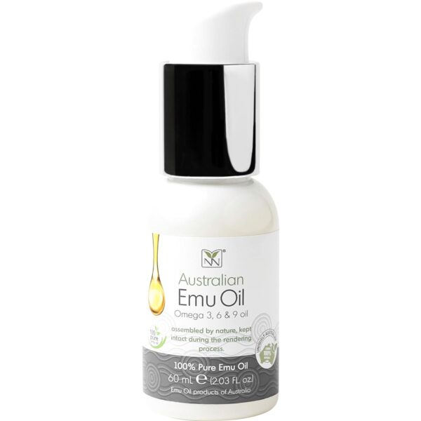 Reines Emu Öl - Kopfhaut-, Haar-, Nagel-, Gesichtsöl & Körperöl für Damen & Herren mit Omega 3 6 9, Vitaminen & Mineralien – 60 ml unparfümiertes australisches Pure Emu Öl von Y-Not Natural