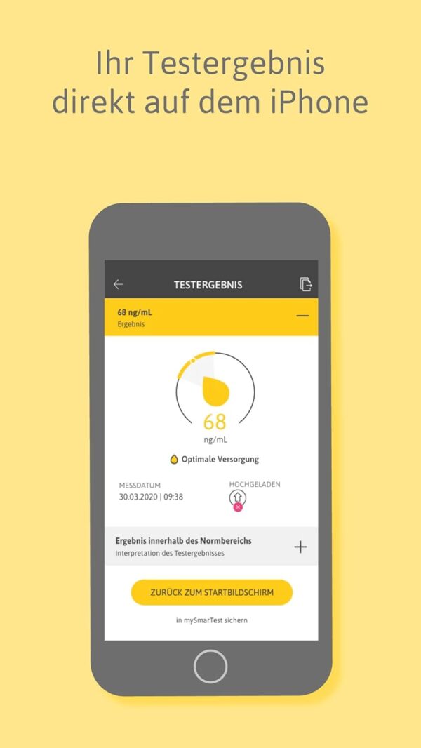 Preventis SmarTest® Vitamin D | Vitamin D Test in 15 Min. | Nachweis von Vitamin D Mangel | Vitamin D Schnelltest für Zuhause (1 St.) – Bild 4